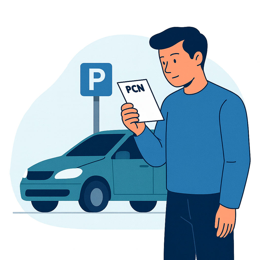Parking ticket illustration